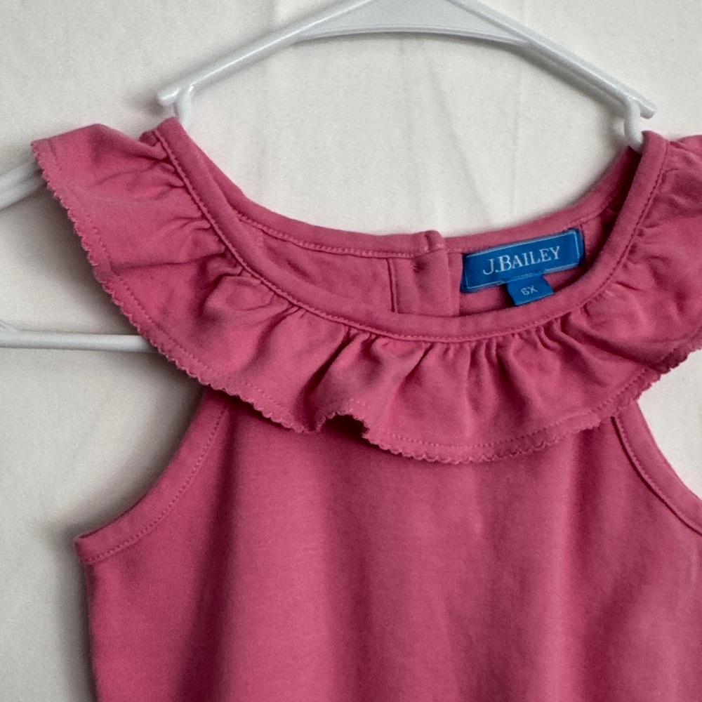 Pink Ruffle Kids Tank Top - Picture 3 of 5